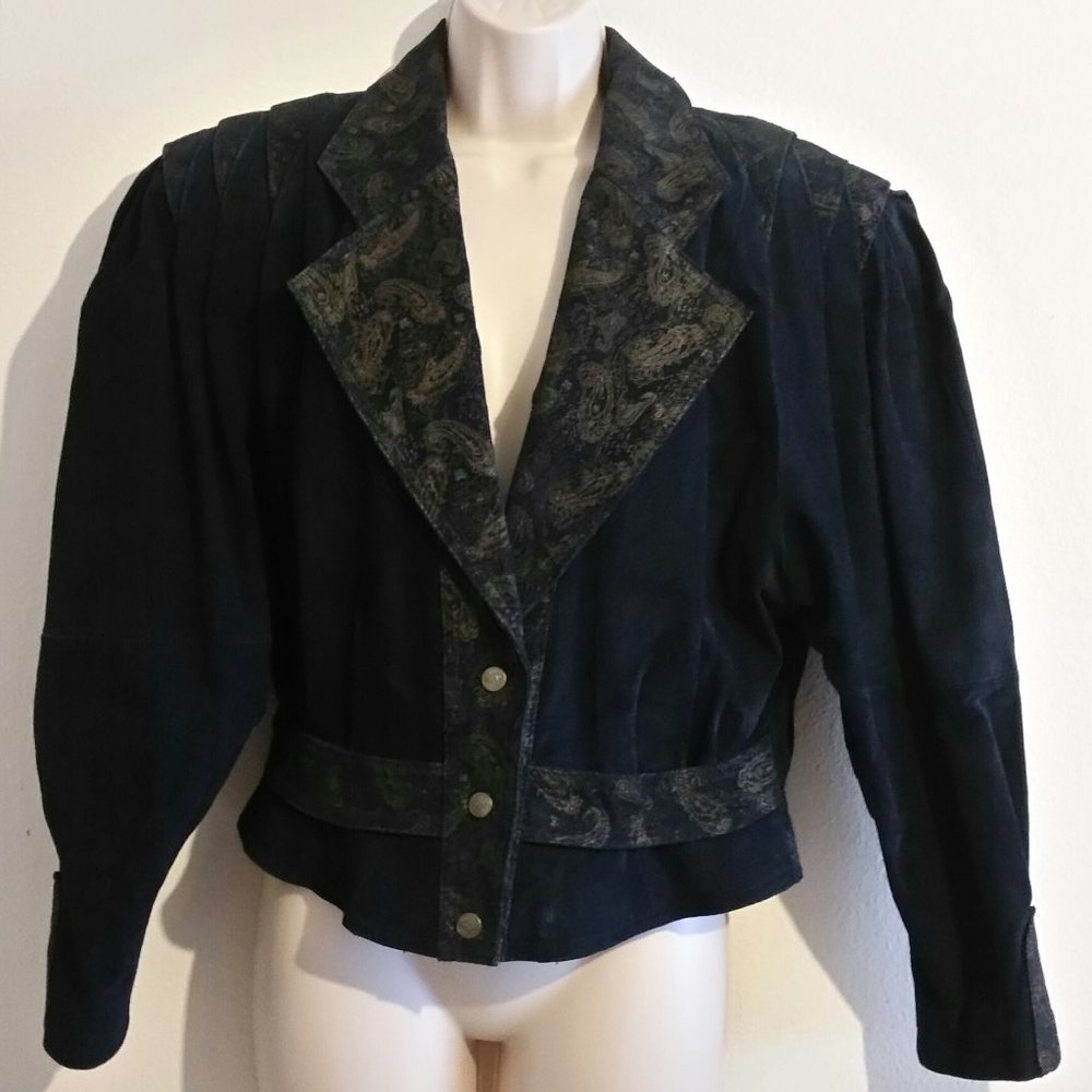 Vintage 80's Paris Sport Club Leather Coat